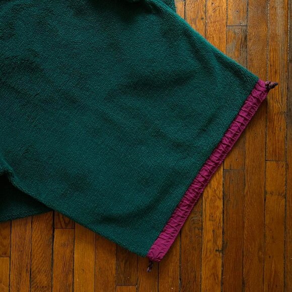 Vintage 90s Helly Hansen Men Green Color Block Sherpa Pile Fleece Jacket Size XL - Picture 5 of 7